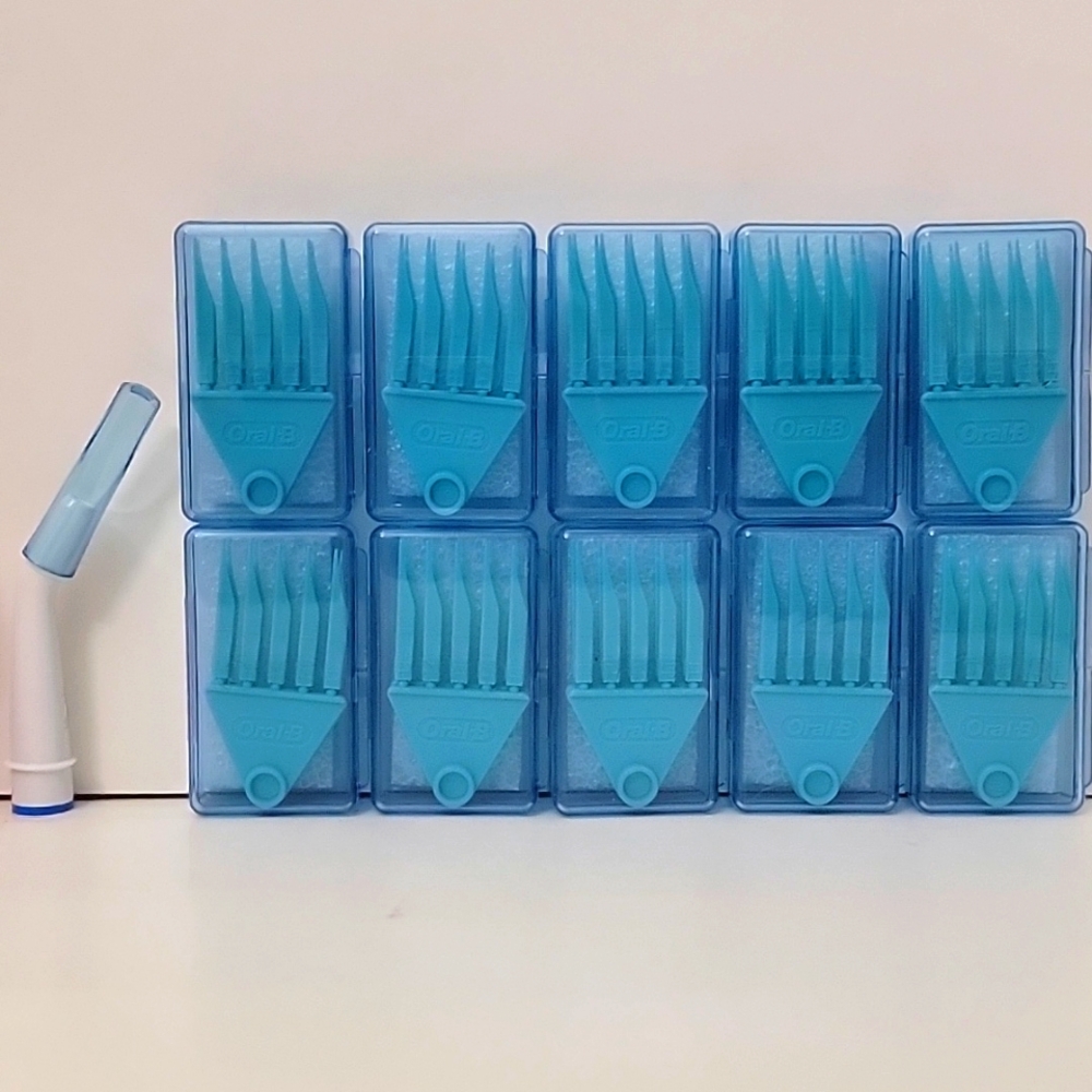 ORAL-B CARE - 10 pk of 10 = 100 Interdental Cleaning Picks + 1 replacement HEAD